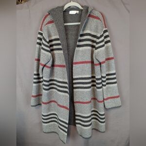 RD Style medium heavy long open style coat without buttons or zipper